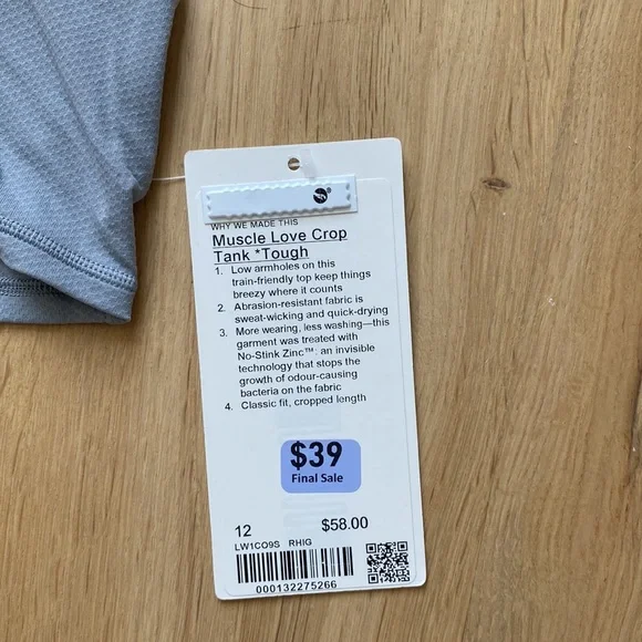 Lulu Lemon Muscle Love Crop Tank Tough! - Picture 3 of 4